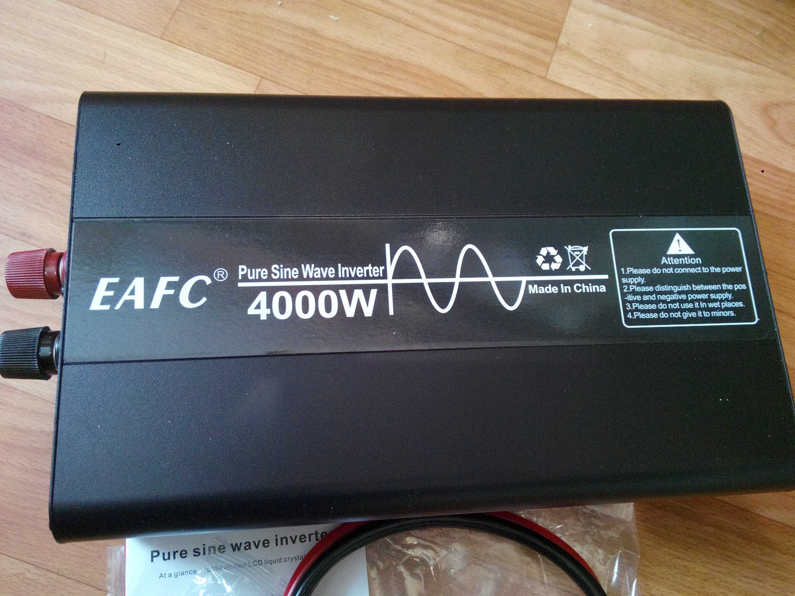 Преобразователь Инвертор "EAFC" 12V – 220V 4000W чистый синус.