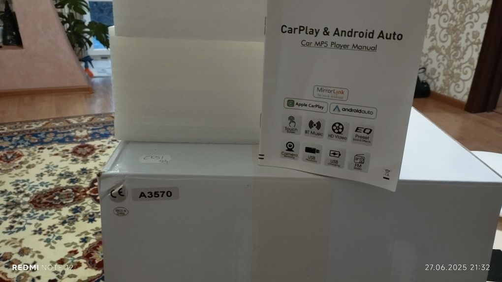 Авто магнітола 1 Din андроїд CarPley Android auto MP5 Player автомагні
