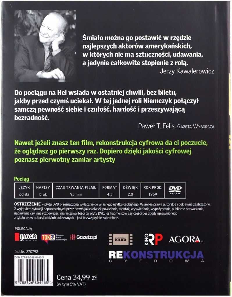 Mistrzowie polskiego kina Pociąg + DVD Niemczyk Leon nowa folia