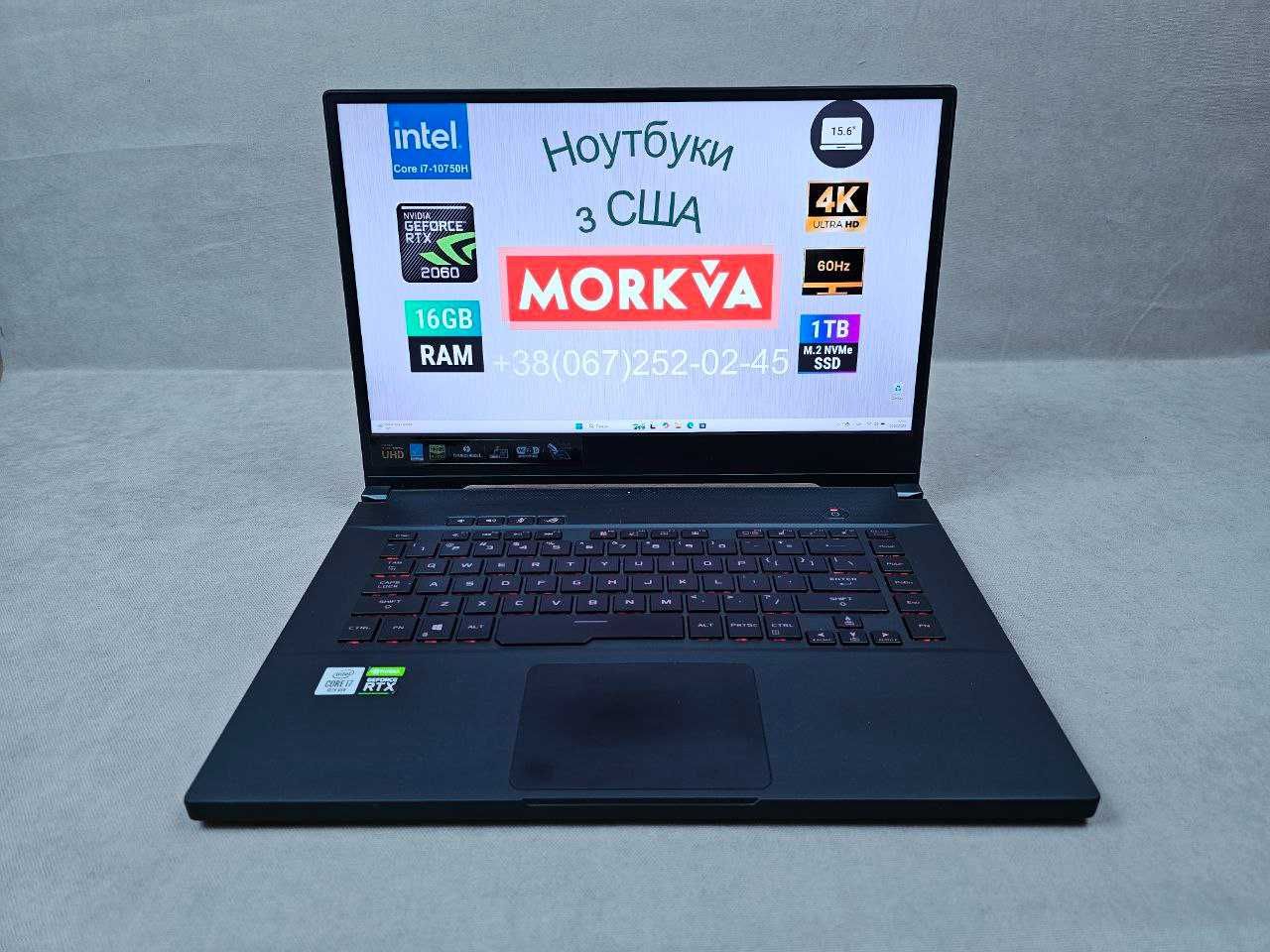 Ігровий ноутбук Asus ROG Zephyrys M15/UHD/4k/i7-10750H/RTX 2060/1TB
