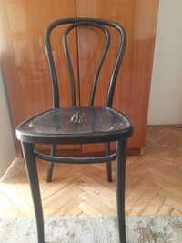 Krzesło drewniane czarne PRL