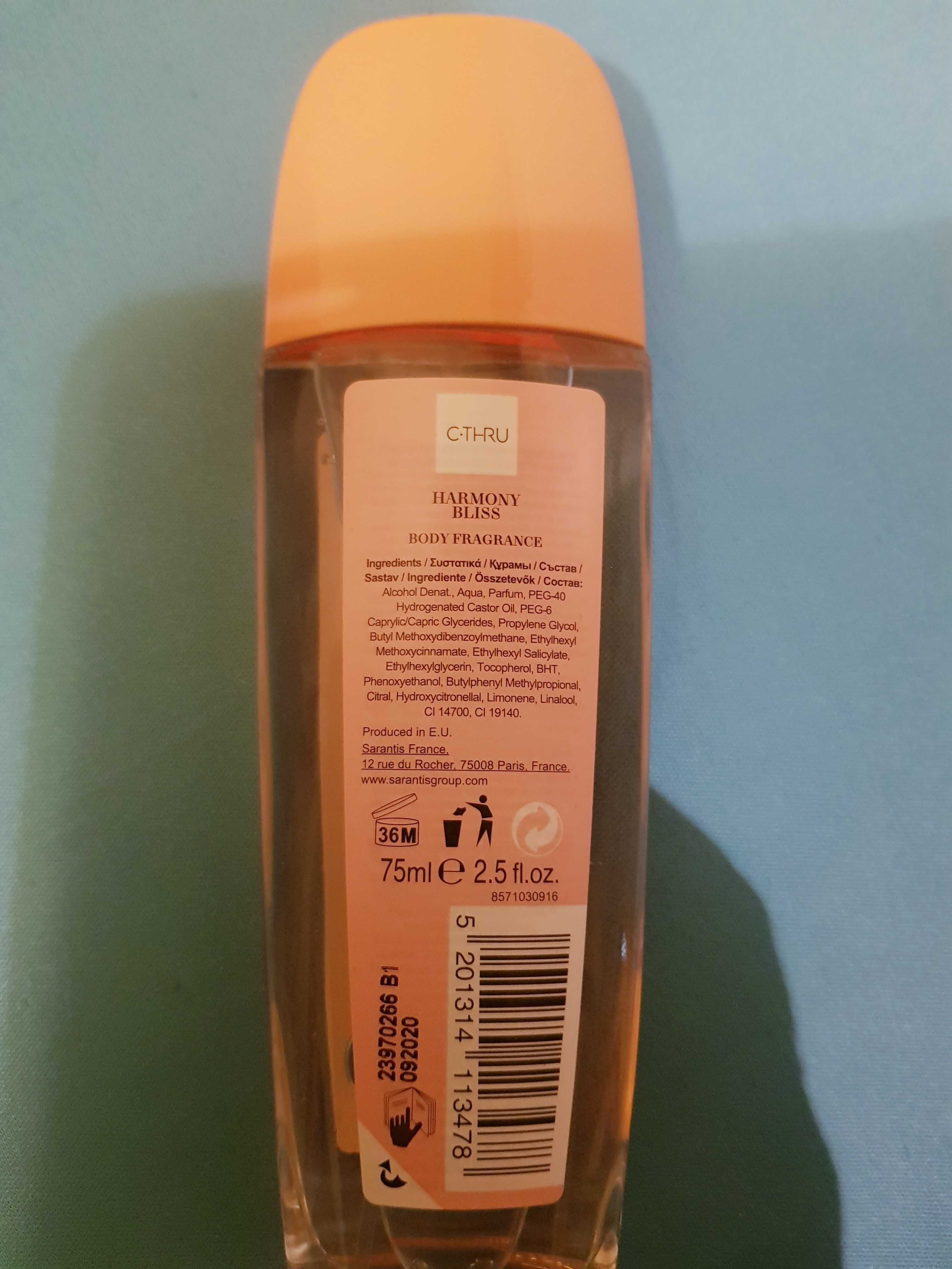 Nowy C-thru Body  harmony bliss dezodorant w atomizerze 75ml + lakier