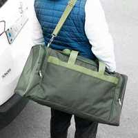 Большая дорожная спортивная сумка BUL зеленая текстильная  на 60л