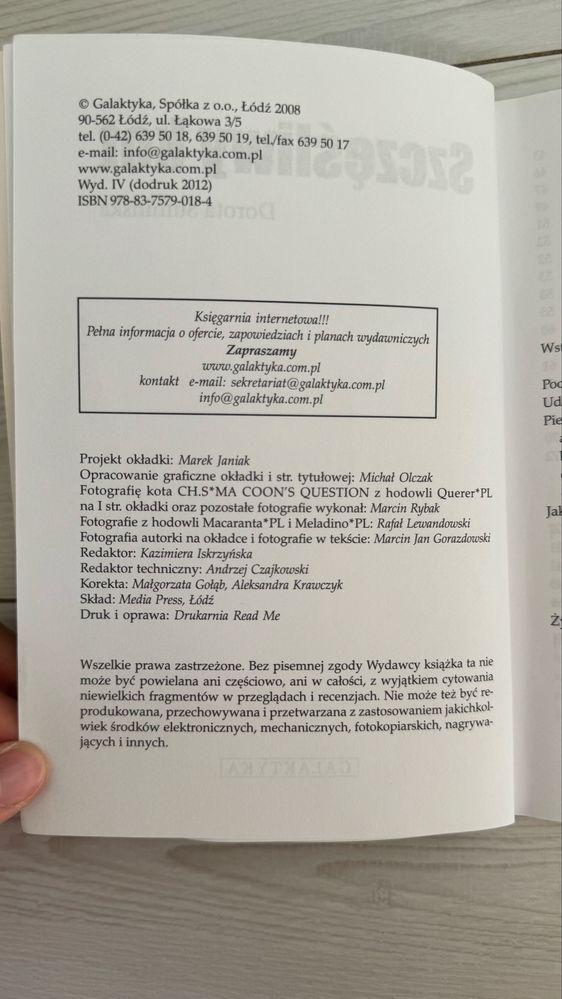 Książka szczęśliwy kot