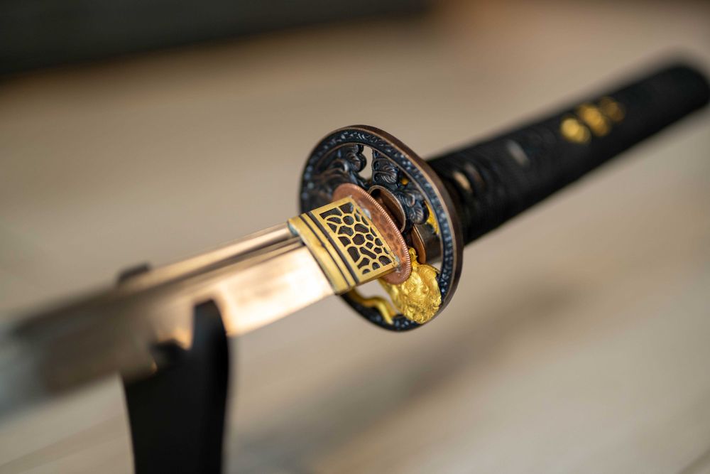 Miecz samurajski Japońska Katana Stal T10 Potrójne Zbrocze Warszawa