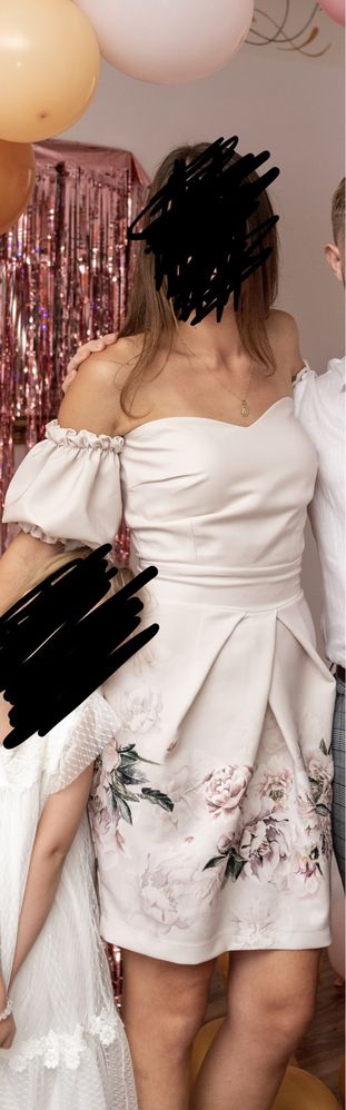 Sukienka gorsetowa, bez ramiączek M/S Nude