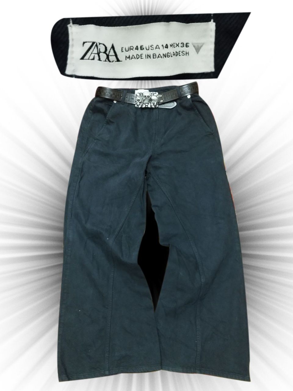 zara baggy flared nfs type jeans opium