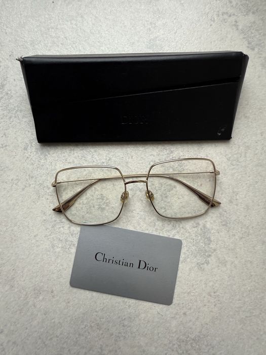 DIOR Stellaire 01 okulary korekcyjne zerówki złote antyrefleksyjne