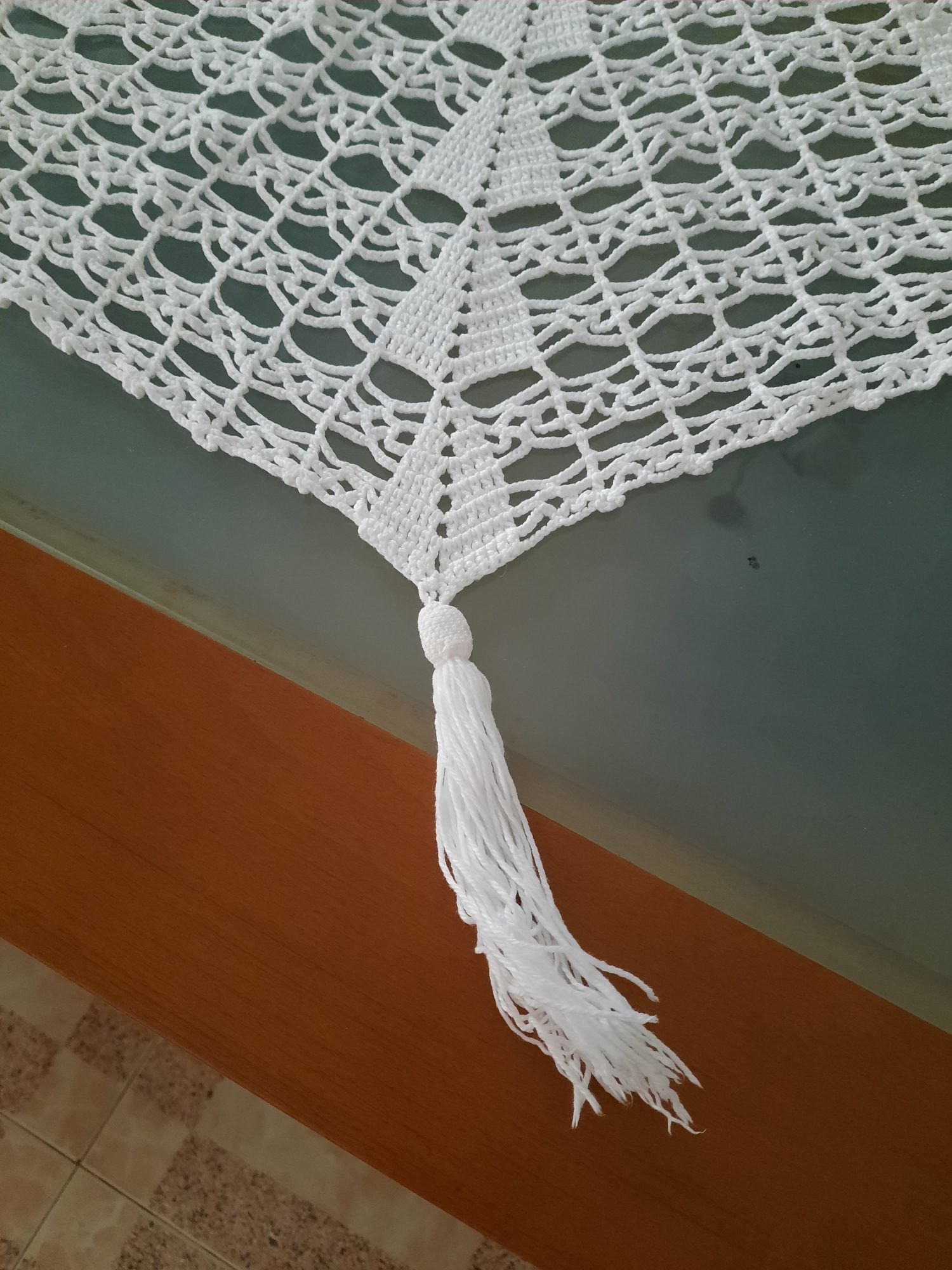 Toalha em renda feita a mão