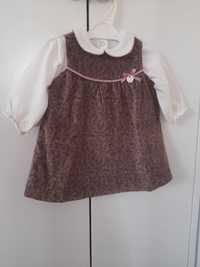 Vestido + camisa menina Chicco 3 meses