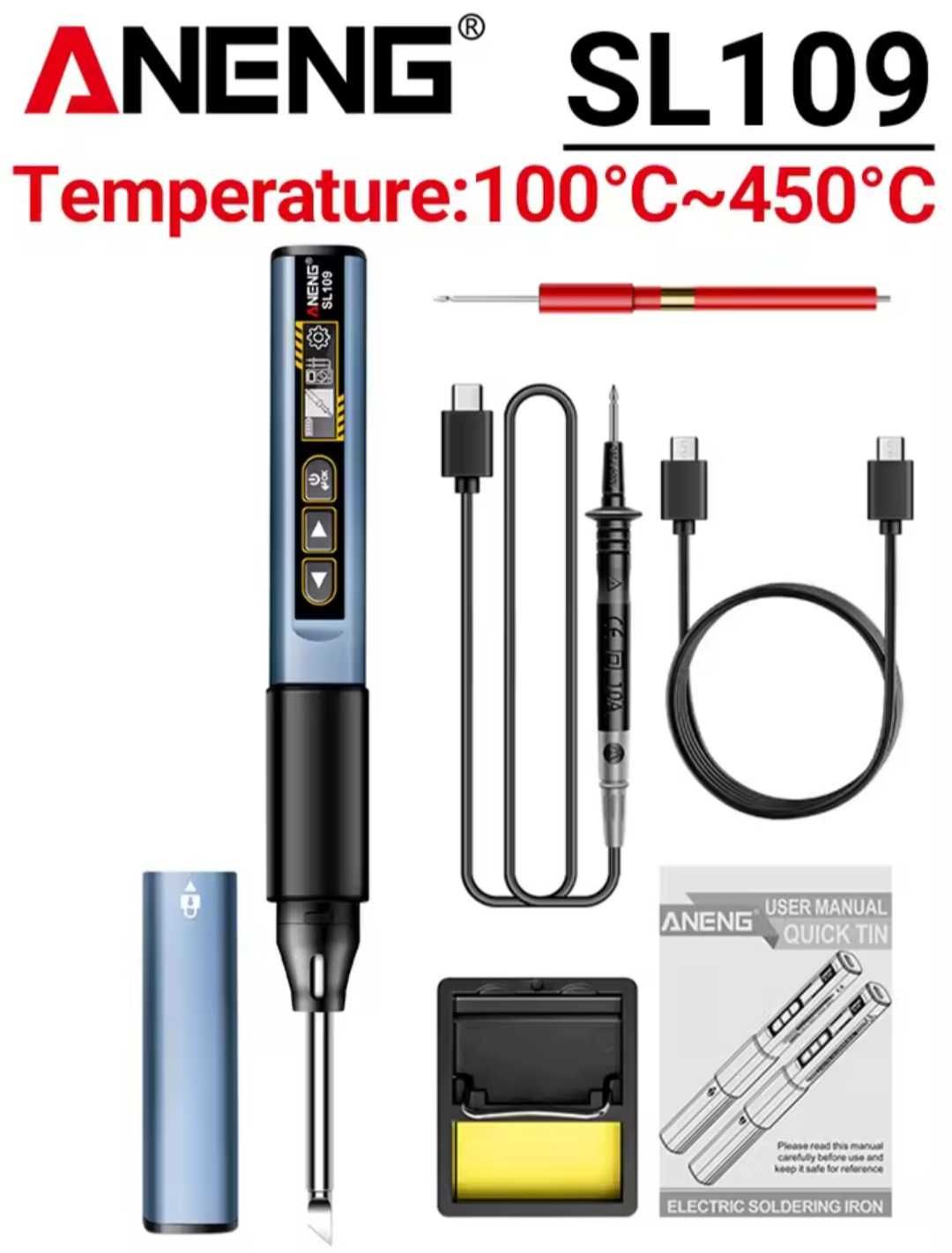 паяльник ANENG SL107 65Вт ANENG SL108 96 Вт ANENG SL109 75 Вт   PD/QC