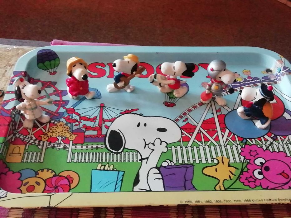 Snoopy - Anos 70-80 - Tabuleiro, bonecos em PVC e calendários de bolso