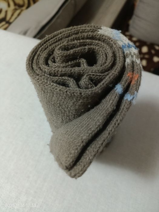 Шарф теплий дитячий блакитний та коричневий