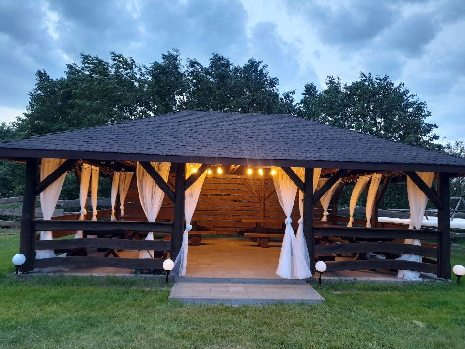 Domki z linią brzegową#jezioro# pomost#sprzęty wodne#sauna#jacuzzi
