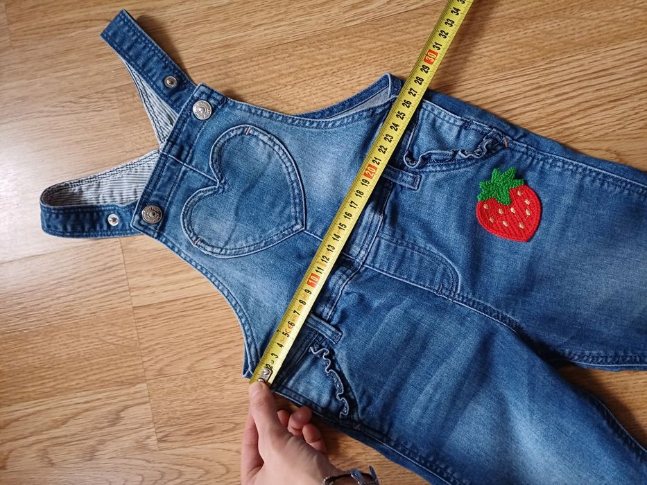 Ogrodniczki H&M 86 dla dziewczynki jeansowe