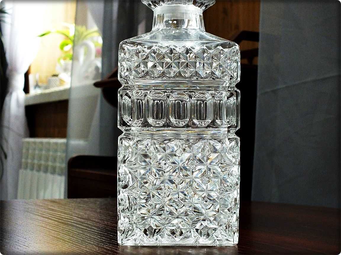 Stara Kryształowa Karafka BOHEMIA do Whisky Stan IDEALNY !!