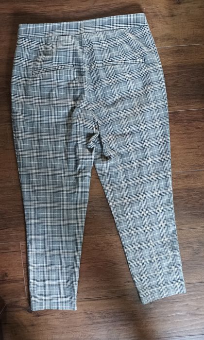 Spodnie w kratę szaro brązowe H&M rozmiar 40