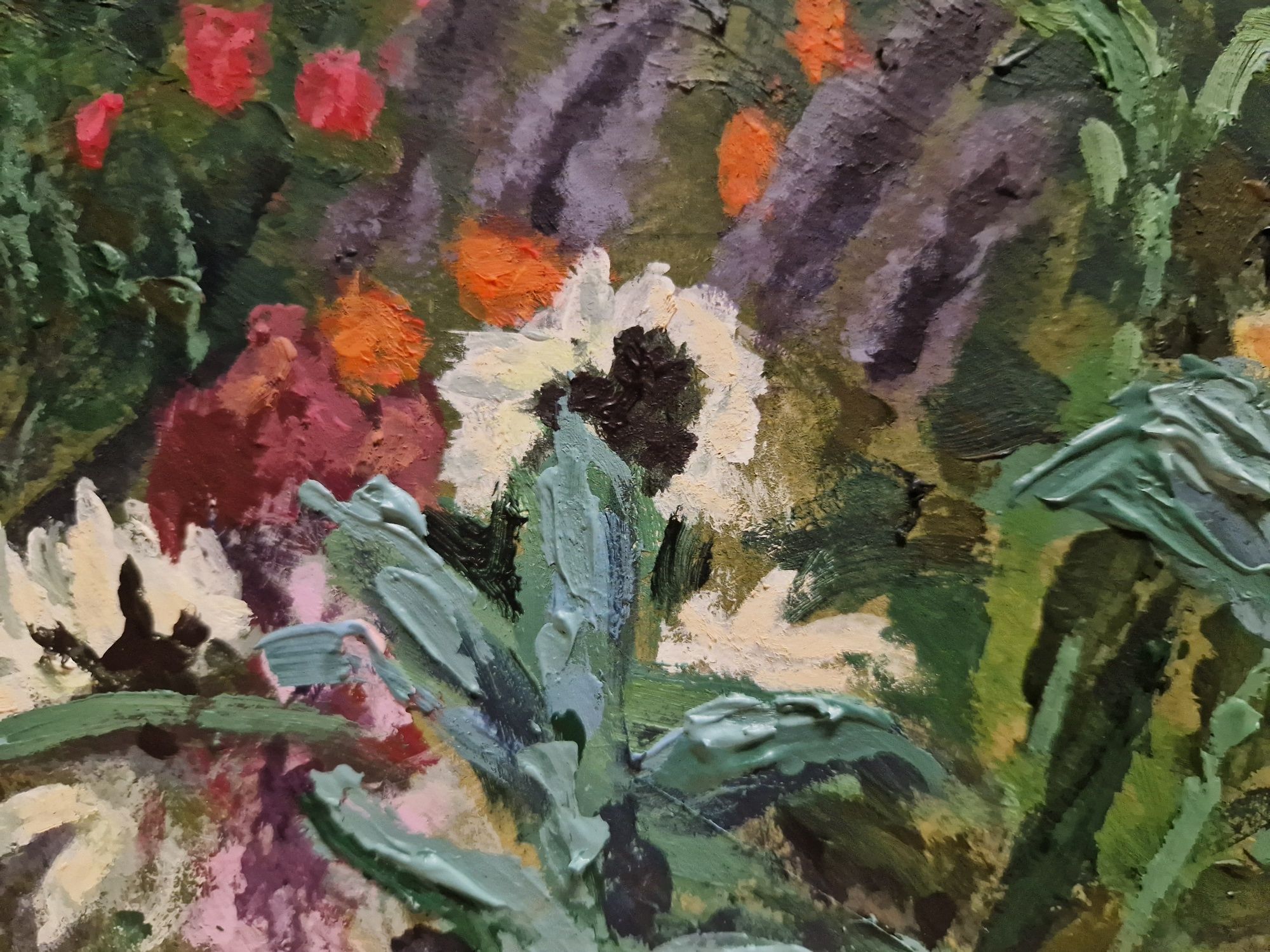 Pejzaż farbami akrylowymi 100x70 cm