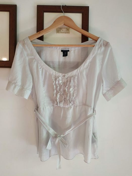 Blusa manga curta seda