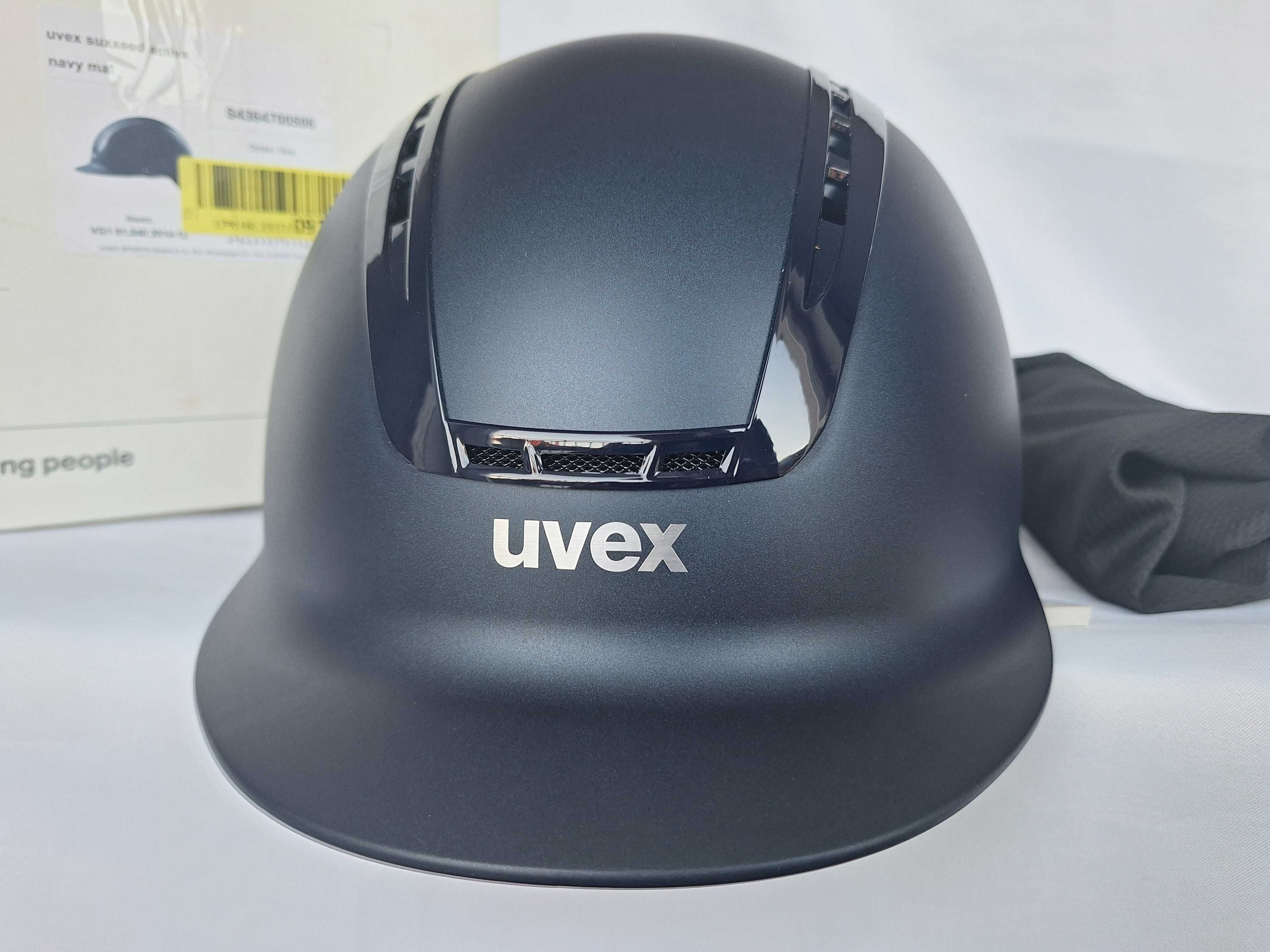Kask jeździecki toczek Uvex Suxxeed Active Navy Mat M/L 57-59cm