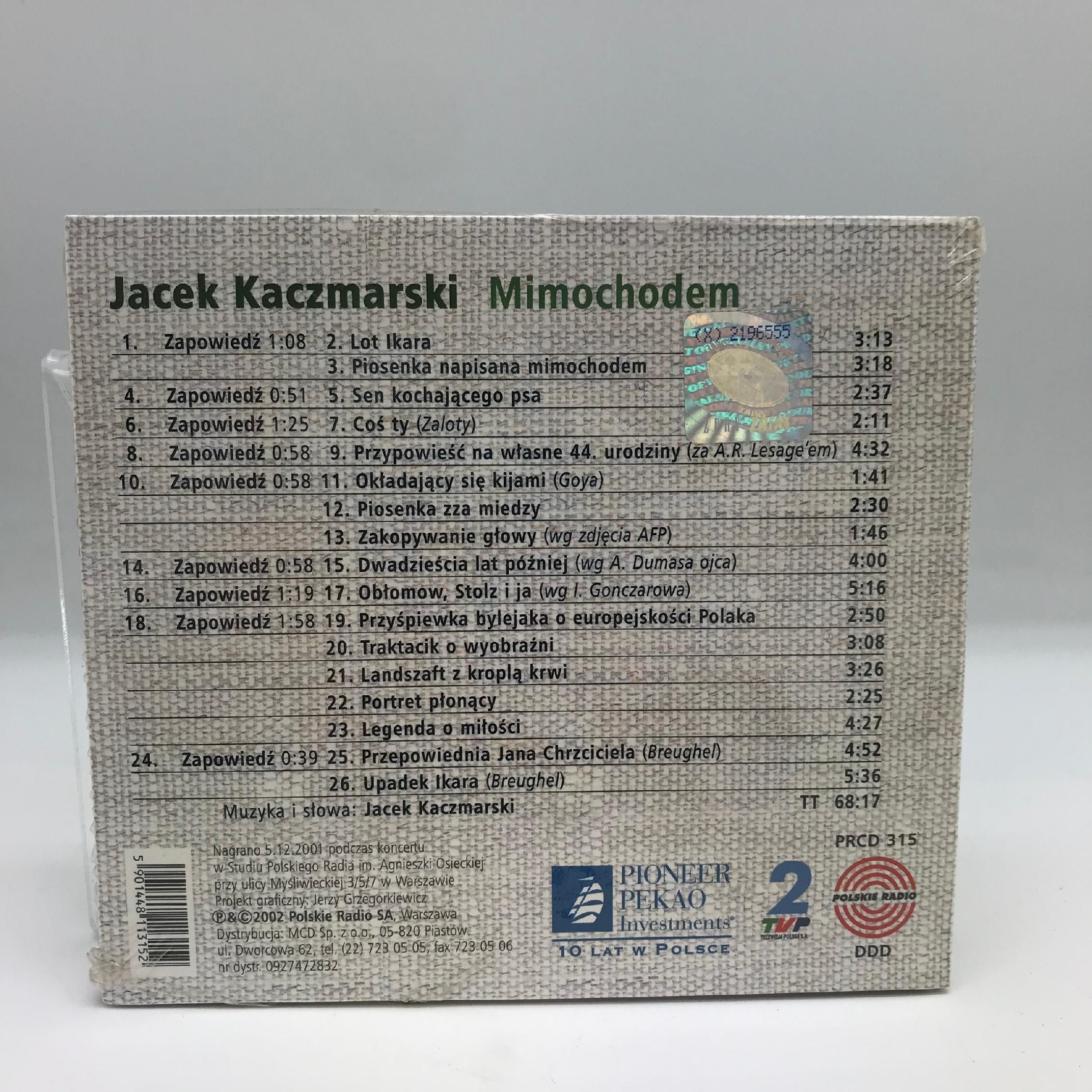 cd - jacek kaczmarski - mimochodem