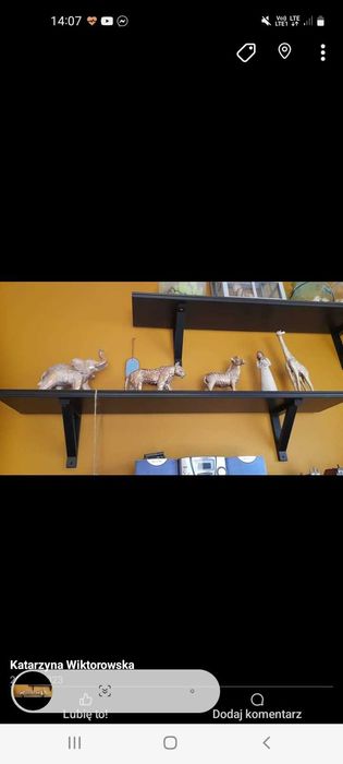 Półki drewniane  Ikea Bershult