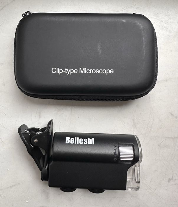 Микроскоп на объектив телефона 60x-100x с подсветкой