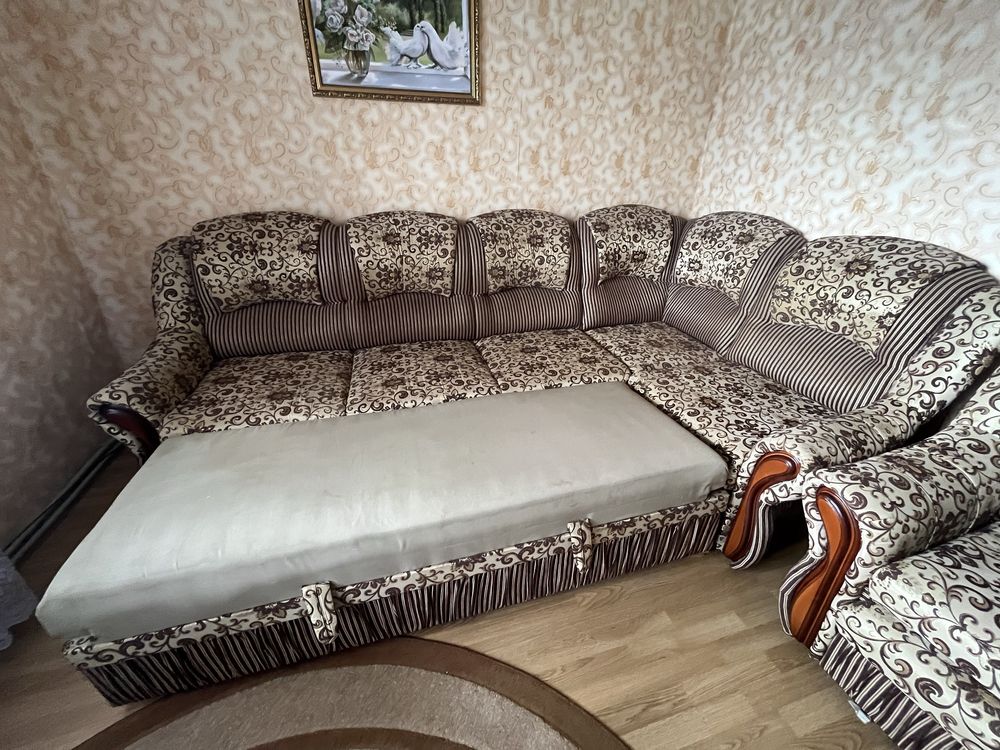 Мягкий кутовий диван + крісло (м'який куточок)