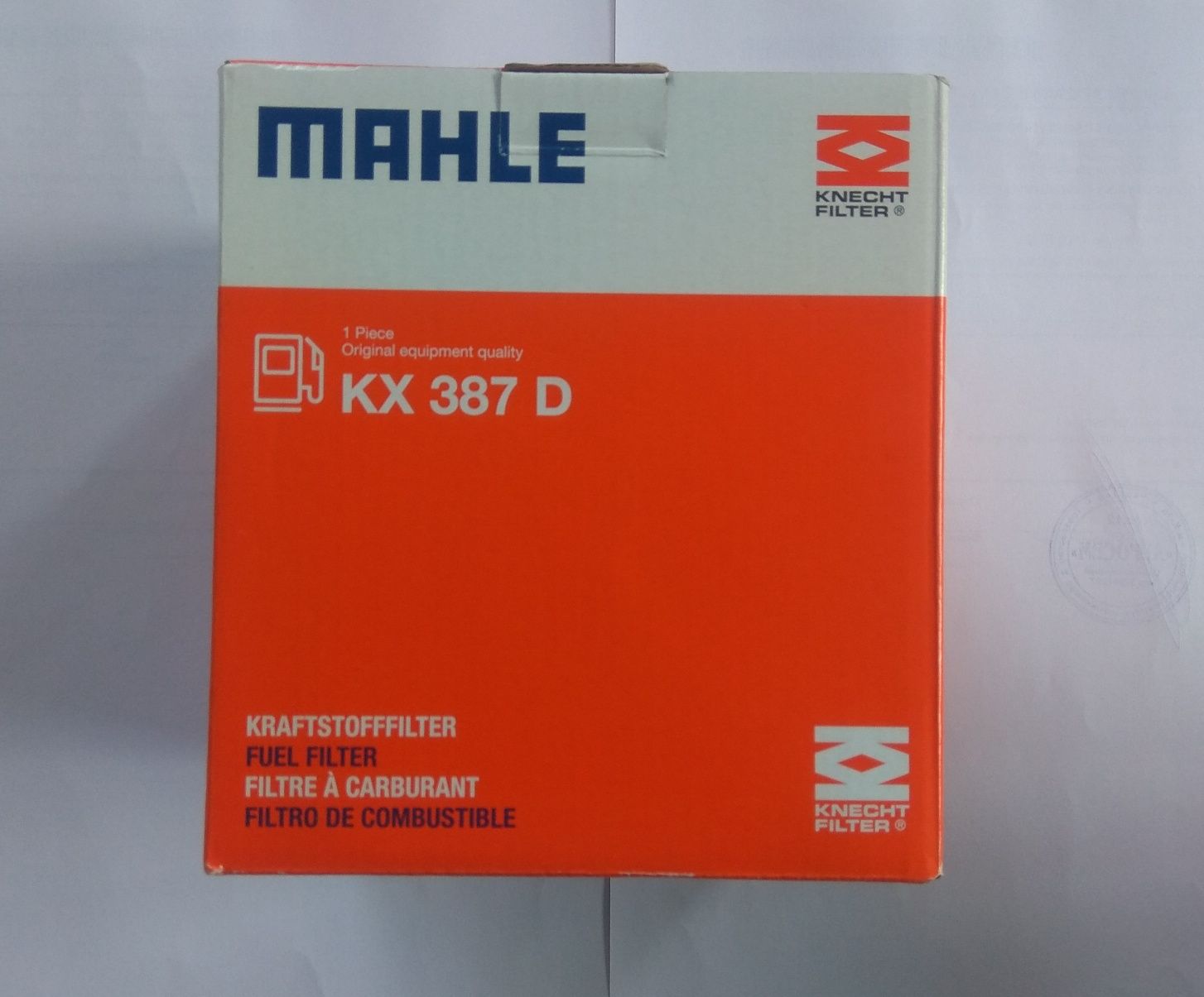 Фільтр паливний MAHLE/Knecht KX387D