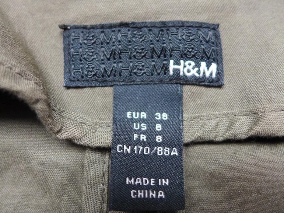 H&M kurtka militarna wojskowa żołnierska żakiet 36 S ramoneska trencz