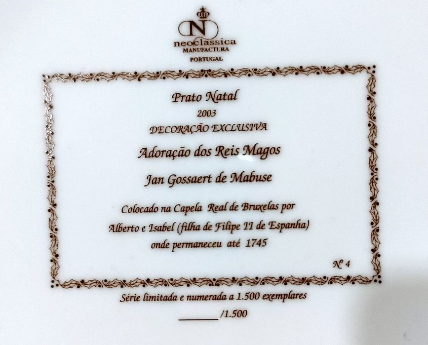 Prato de Natal, 2003. ND