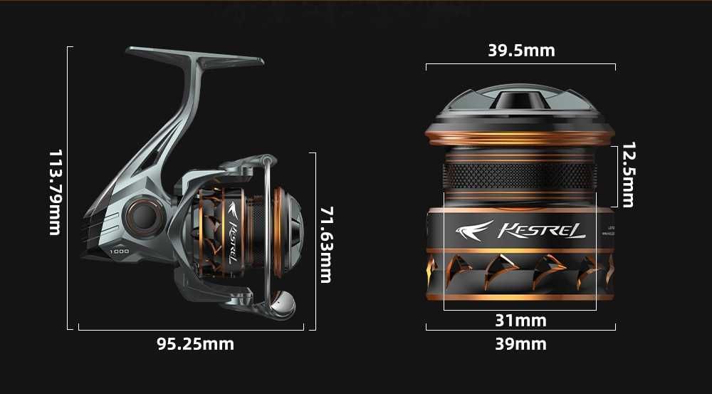 Катушка KastKing Kestrel 1000 (131г)