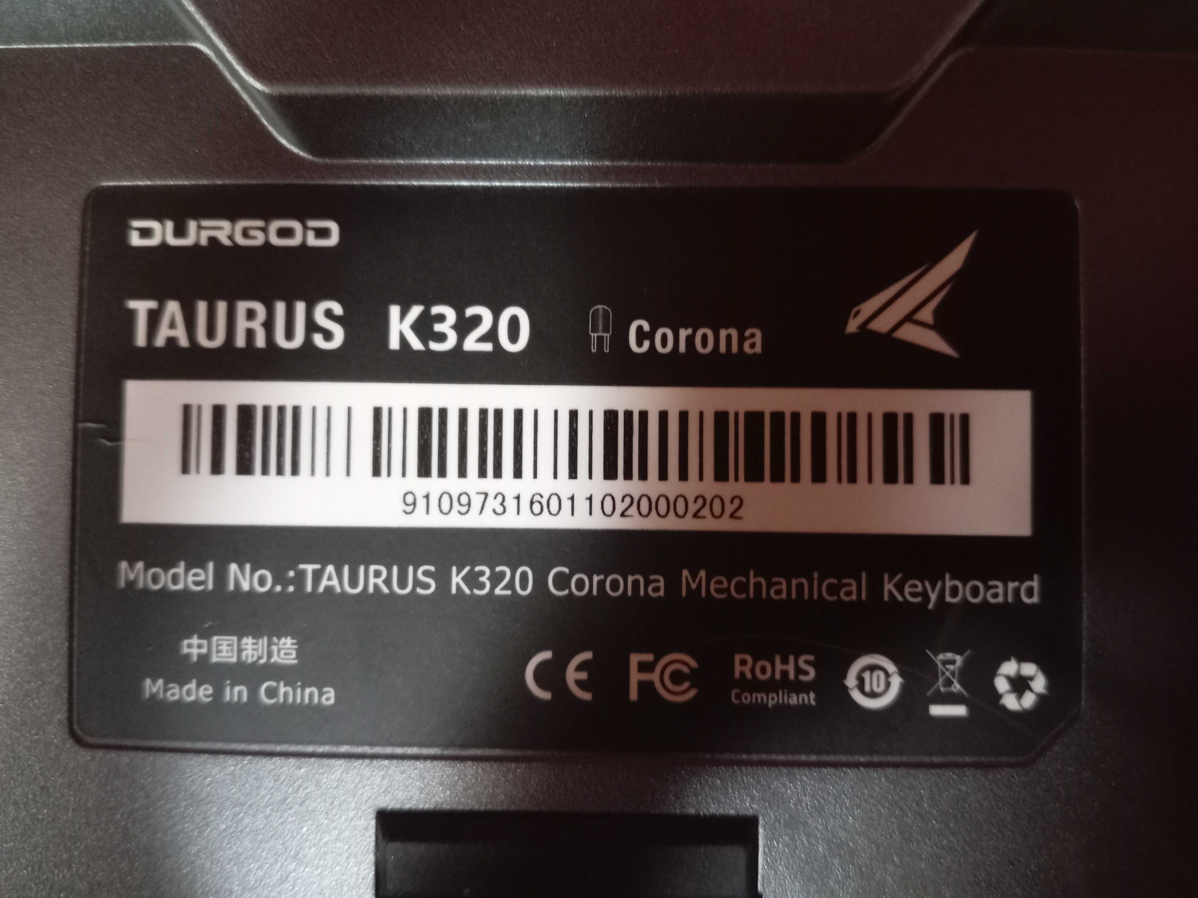 Механічна клавіатура DURGOD TAURUS K320 Corona