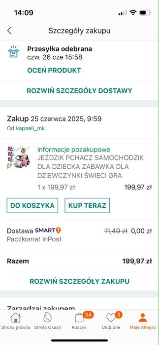 Pchacz,jeździk autko grające!