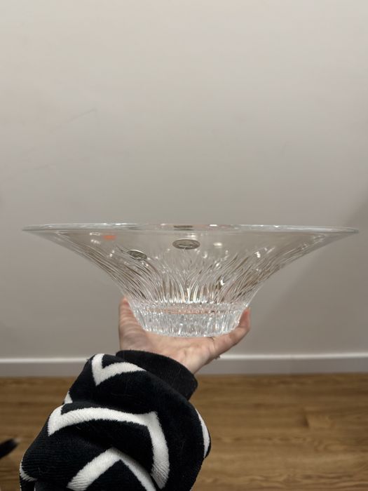 Fruteira cristal e prata Cadeor