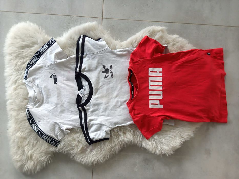 T-shirty koszulki zestaw rozm.116 chłopięce Adidas Puma