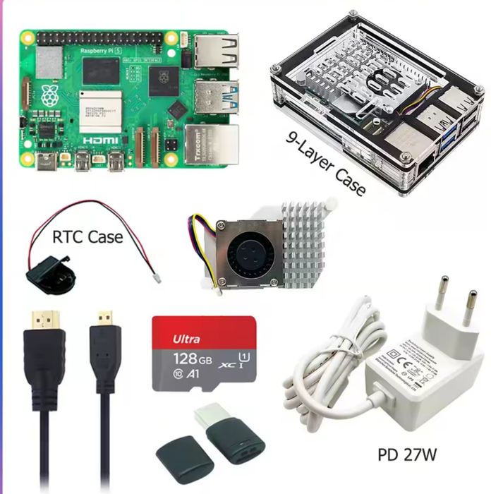 Raspberry pi 5 8gb + penta sata hat + 2 ssd 500gb
