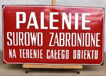 Zestaw starych kultowych blaszanych tablic informacyjnych BHP