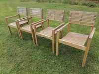 Krzesla fotele drewniane tekowe