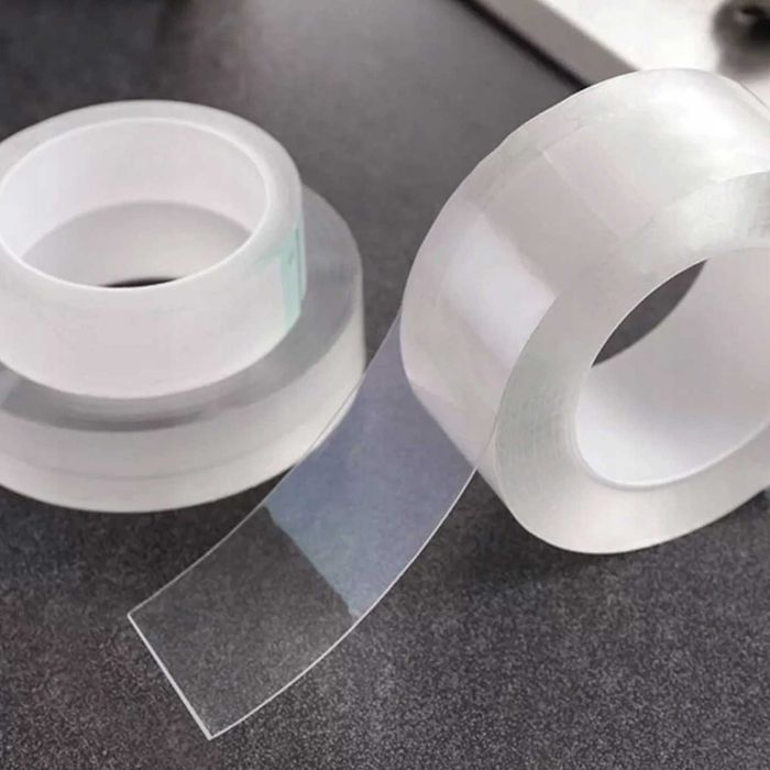 2 x TAŚMA DWUSTRONNA bezbarwna NANO - TAPE Wielokrotna 5mb x 20mm