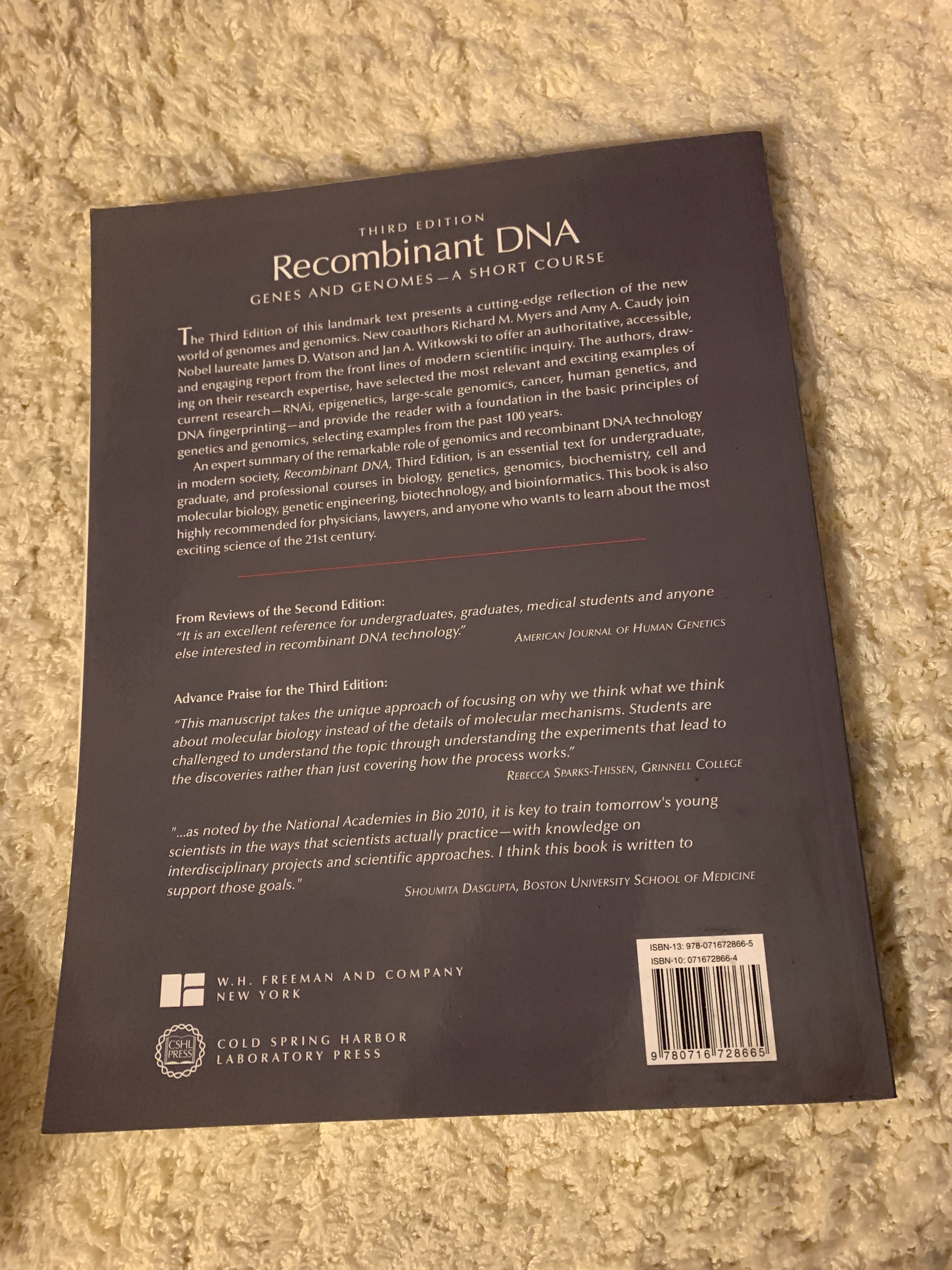 Livro Universitário - Recombinant DNA - Watson/Caudy