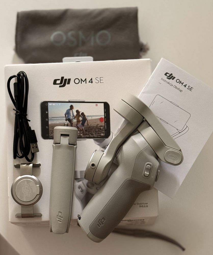 MEGA ZESTAW - DJI Mic 2 gw. Plus Gimbal DJI OM 4 se bdb.
