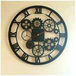 Zegar mechaniczny czarny 50 x 50 cm