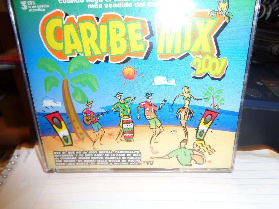 3 CD´S Caribe Mix 2001 música para abanar o capacete em caixa