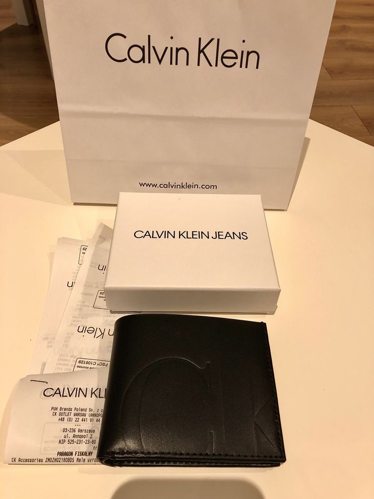 Sprzedam 100% oryginalny, męski, skórzany ,nowy portfel Calvin Klein