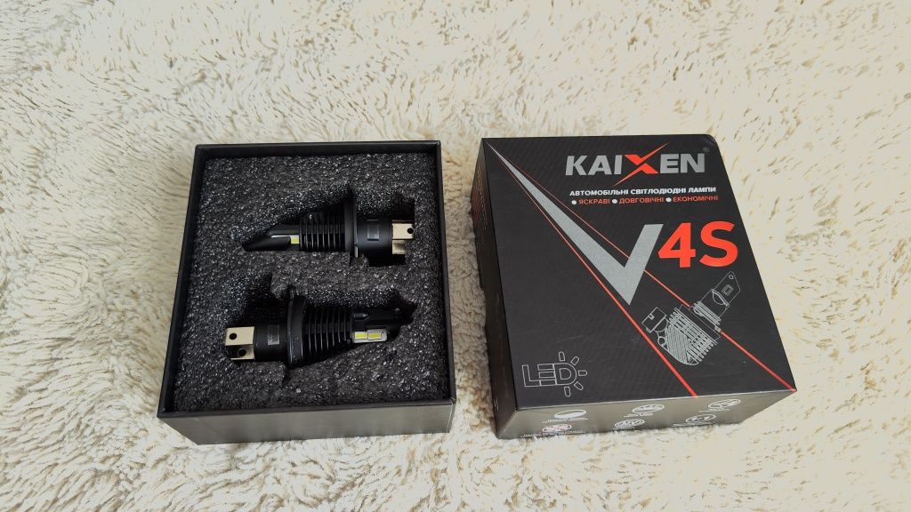 Светодиодные LED автолампы KAIXEN V4S H4 6000K 20W (2 шт.)
Код :
32287