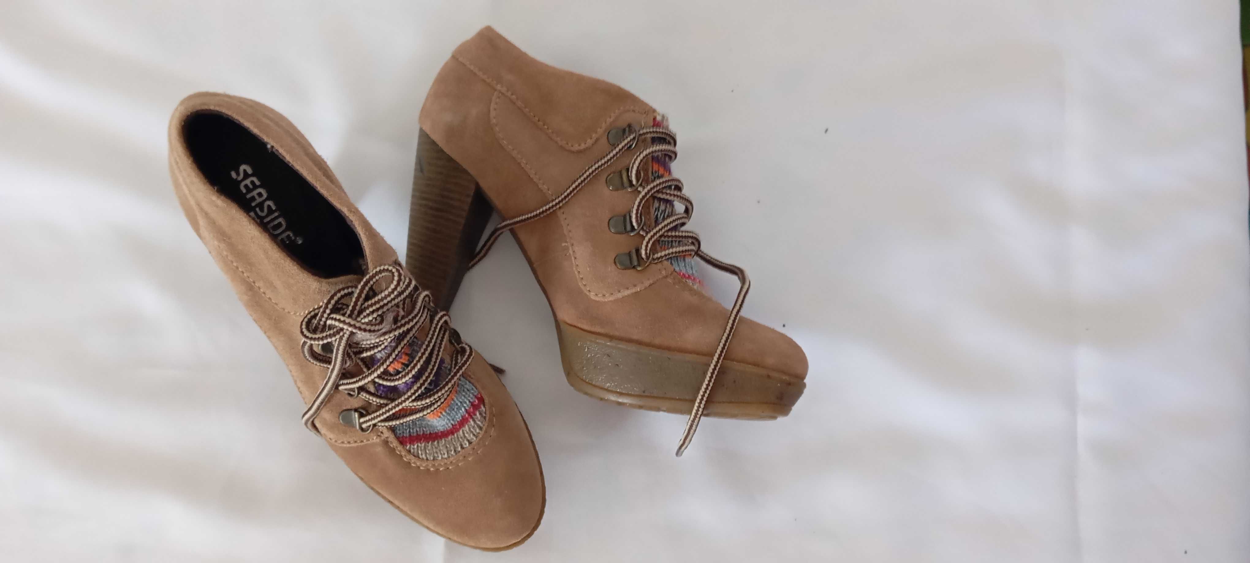 Botins castanhos, NOVOS, nº38