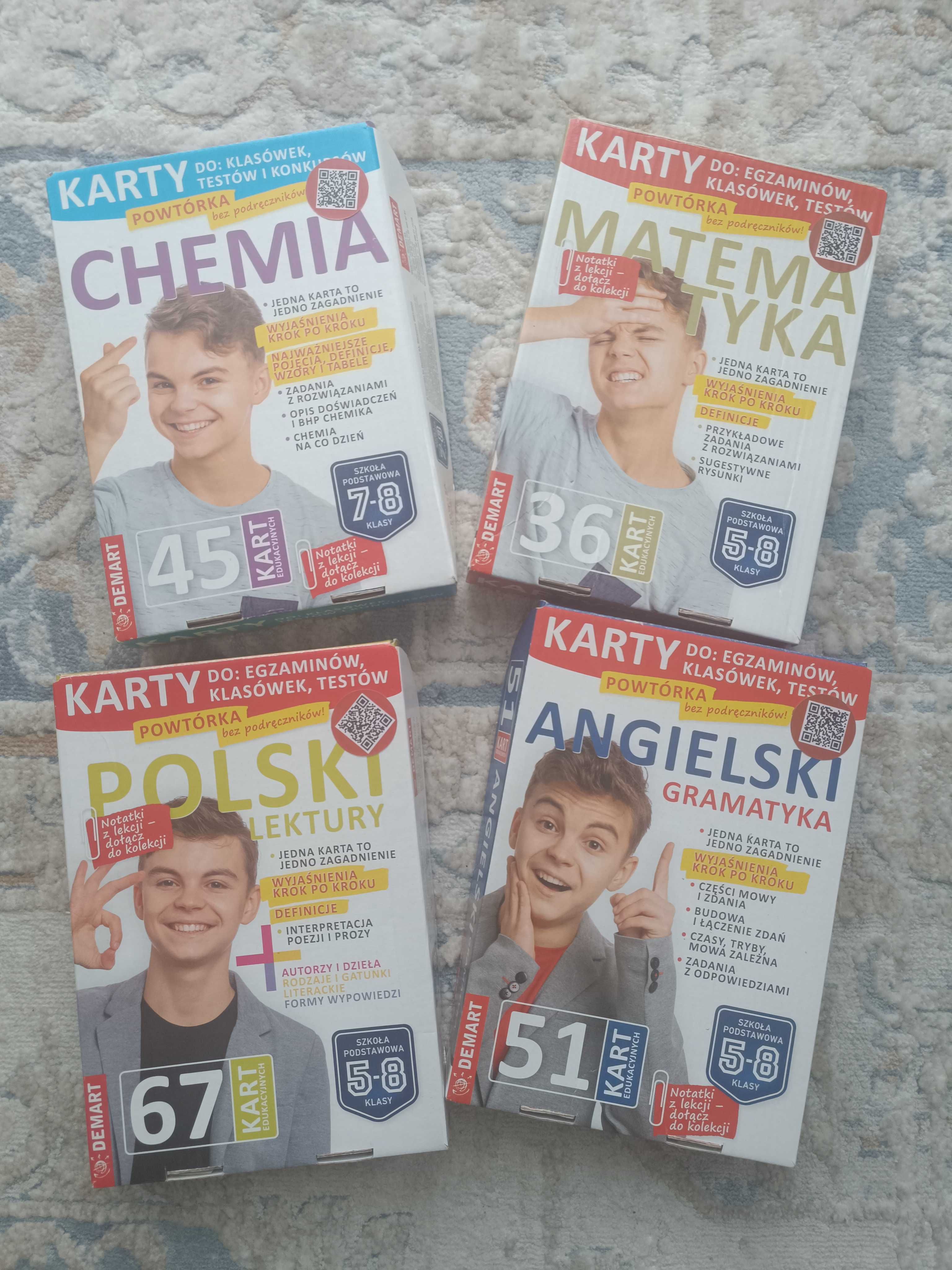 Karty do egzaminów, powtórki do testów, klasówek