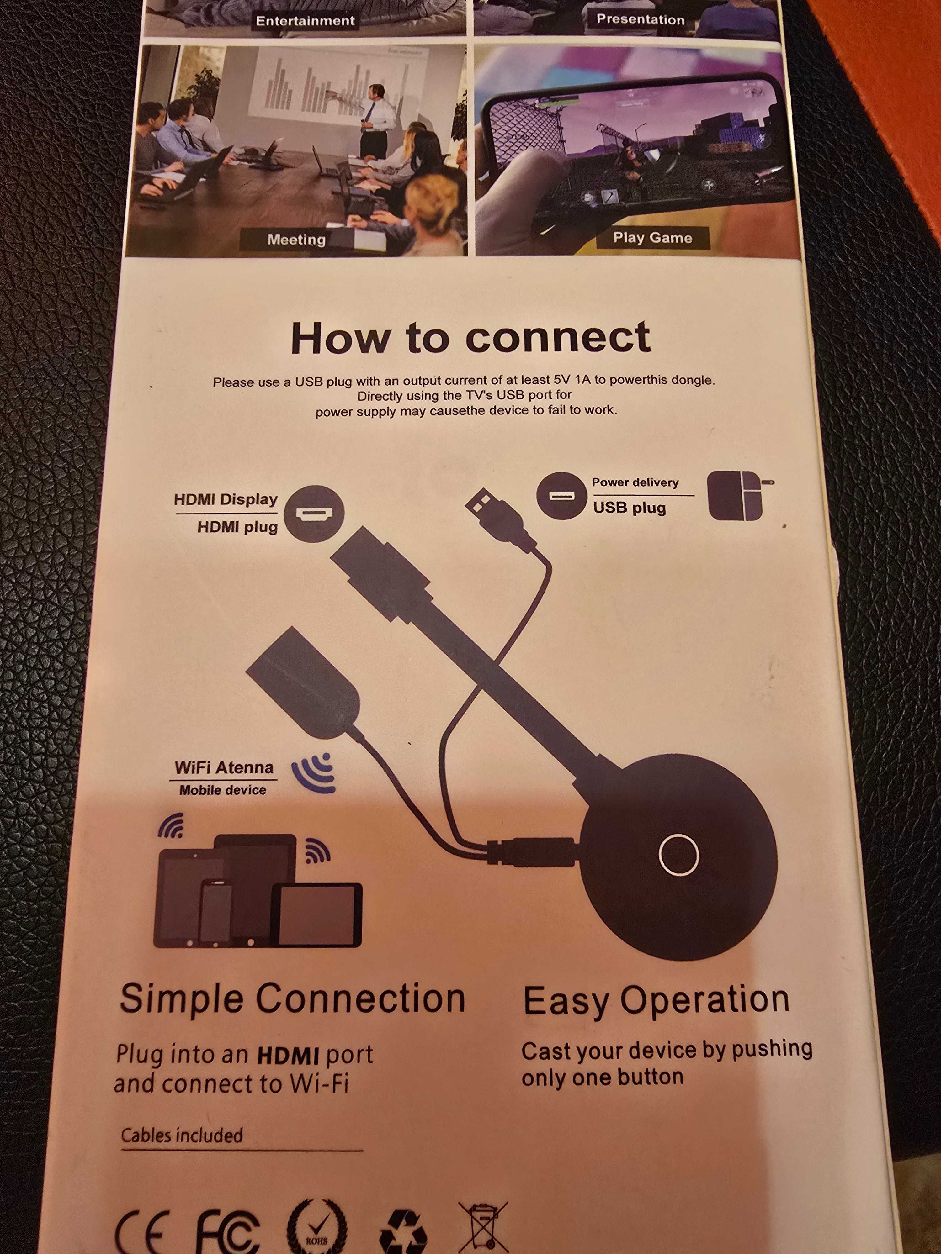 WiFi Display Dongle, bezprzewodowy
