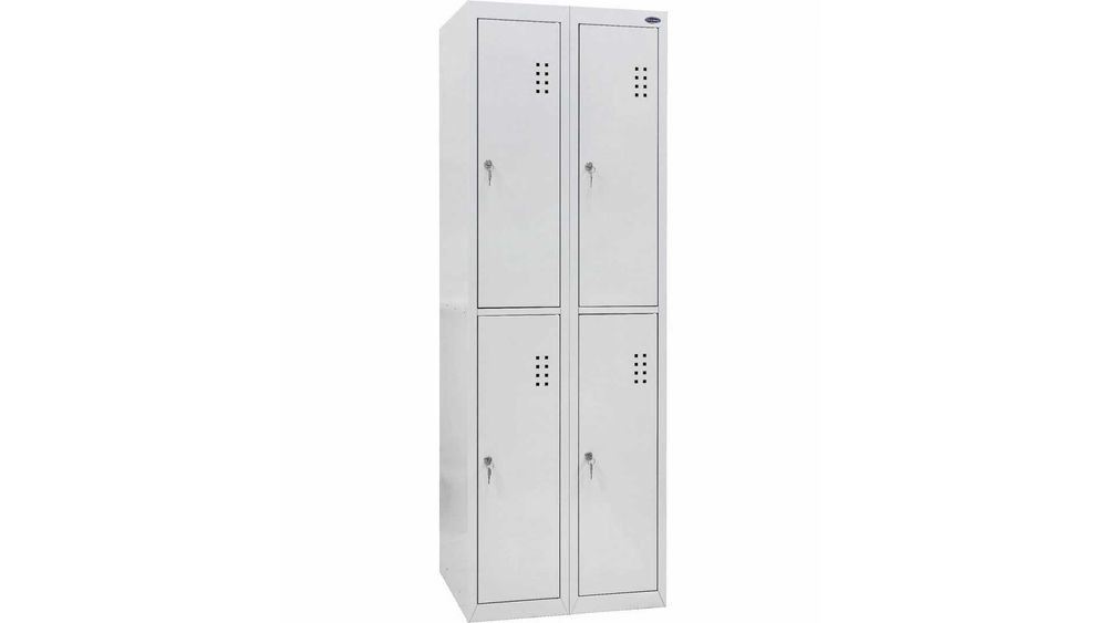 Шафа металева для речей 4 відділи шкаф, металлический для вещей склад